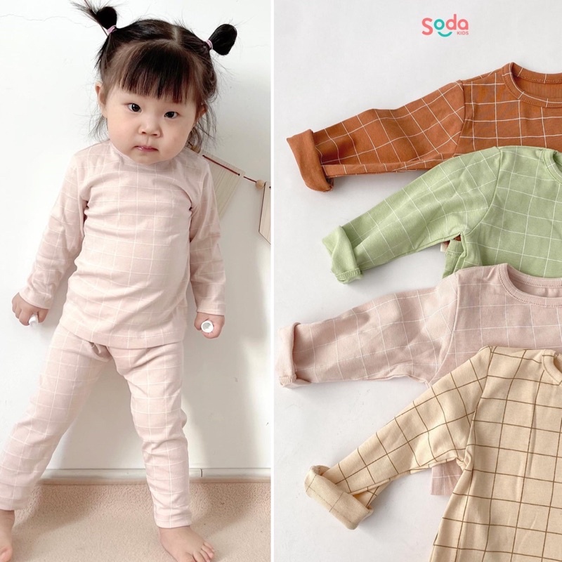 Bộ quần áo cotton Hàn cho bé sleepy pijama SODA KIDS