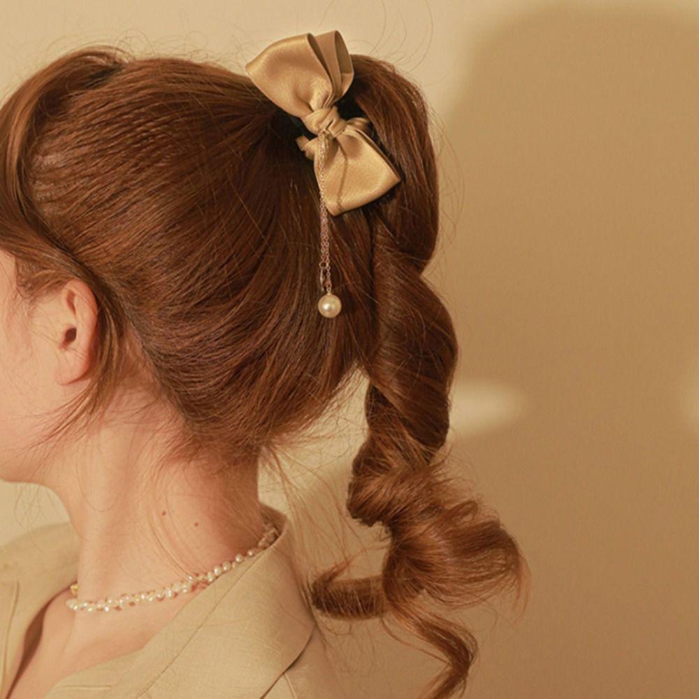 Kẹp Tóc Hình Nơ Lớn Phong Cách Hàn Quốc Thanh Lịch Dành Cho Nữ