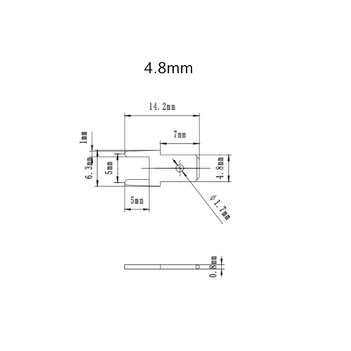 Bộ 50 Đầu Nối PCB Hàn Dày 0.8 Hai Chân 2.8 / 4.8 / 6.3MM