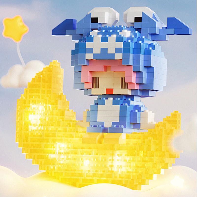 Bộ Đồ Chơi Lắp Ráp Mô Hình Phi Hành Gia 3D Dễ Thương Cho Bé có 12 con giáp ko sop