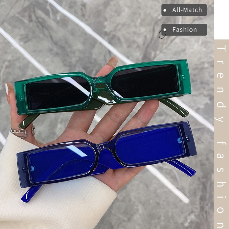 Kính Mát Gọng Vuông Nhỏ Phong Cách Hip Hop Punk Cổ Điển Sang Trọng Dành Cho Nam Nữ