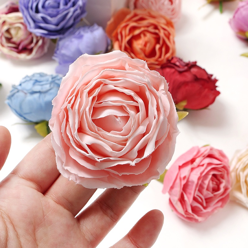 1 Bông Hoa Hồng Nhân Tạo 6Cm Trang Trí Tiệc Cưới