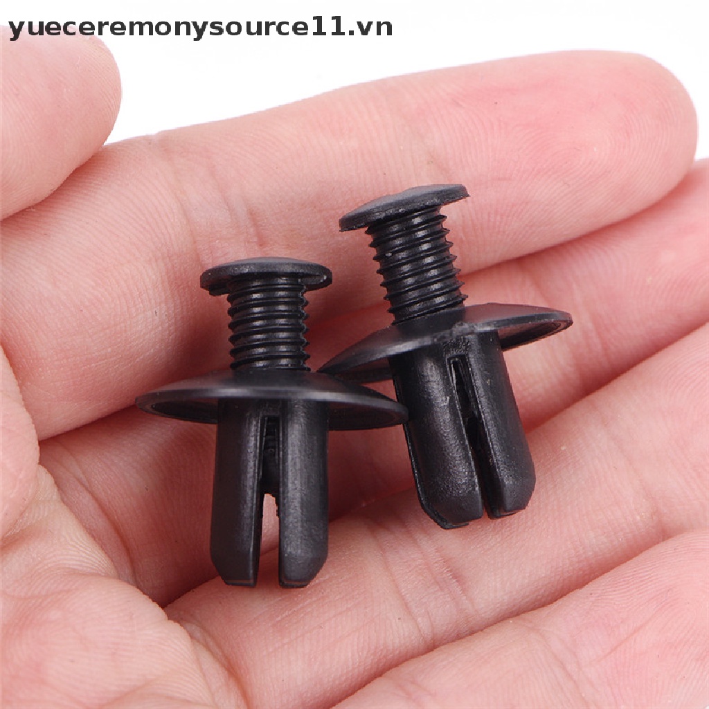 FENDER Set 50 Đinh Tán Nhựa Màu Đen 8mm Chuyên Dụng Cho Xe Hơi