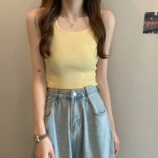 Áo ba lỗ croptop len tăm basic Quảng Châu MS421