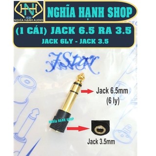 Jack chuyển 6.5 ra 3.5 | jack 6 ly ra 3.5, đầu chuyển đổi jack 6ly 3.5, đầu chuyển jack 6.5 sang 3.5