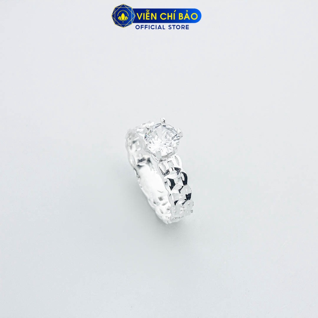 Nhẫn bạc nữ kim tiề n đá cao 6 chấu mới chất liệu bạc 925 thời trang phụ kiện trang sức Viễn Chí Bảo N400080