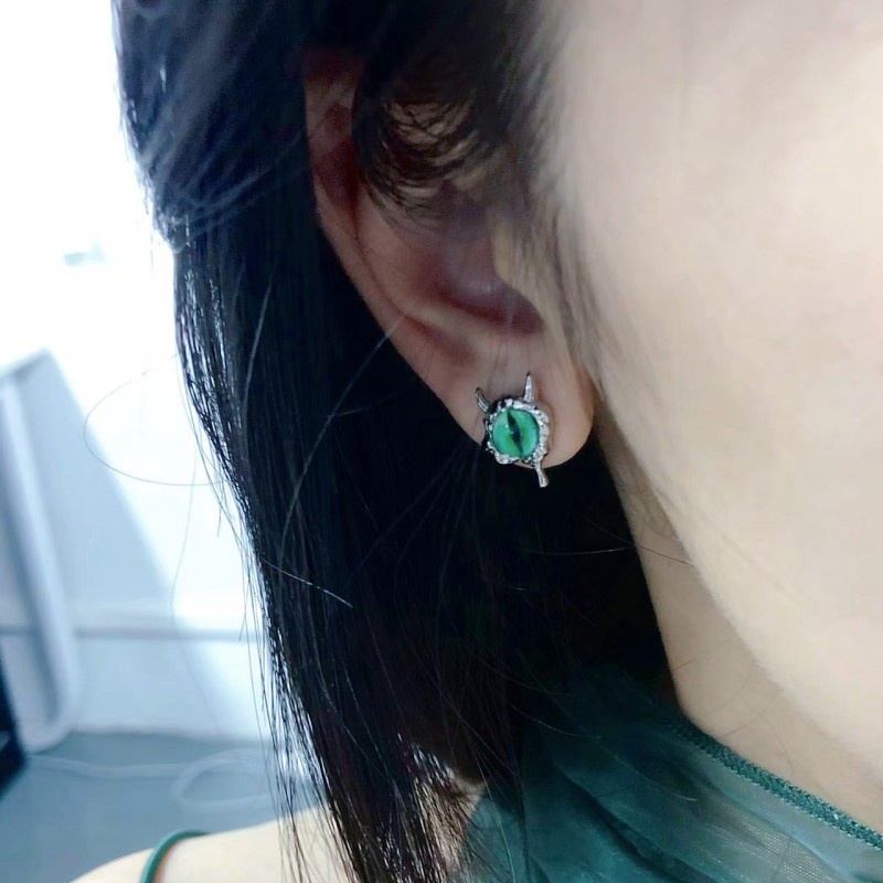 Khuyên Tai Hình Mèo Phong Cách hip hop Đường Phố Đơn Giản Cá Tính