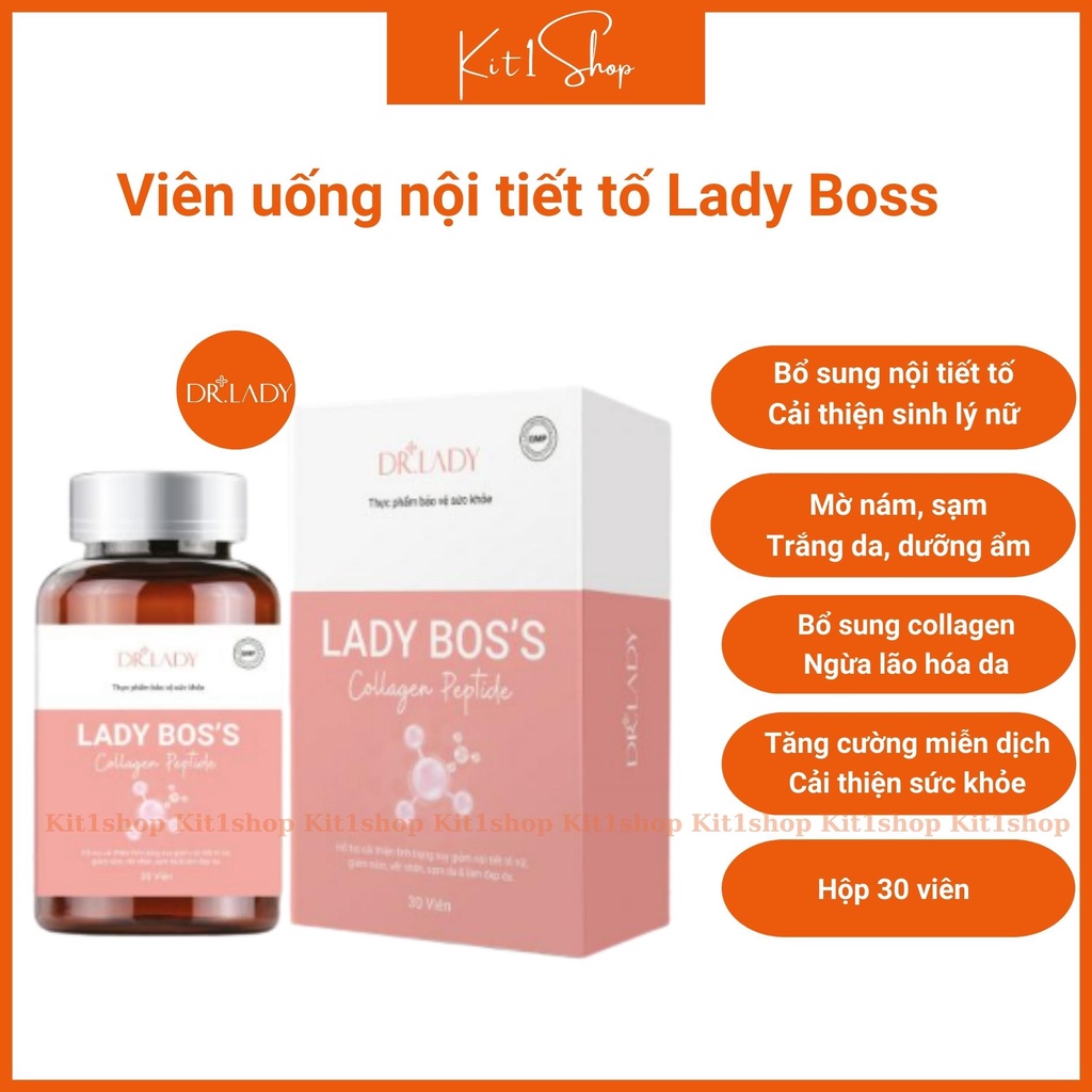 Viên uống Nội Tiết Tố Lady Boss Dr Lady trắng da, mờ thâm nám, tàn nhang