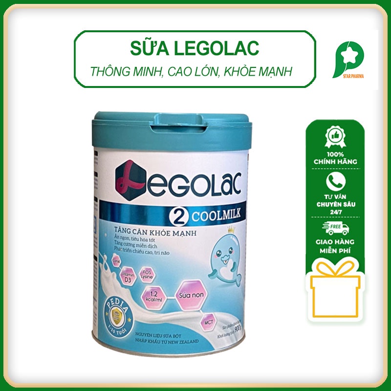 Sữa Legolac CoolMilk số 2 hộp 900G - Sữa bột Legolac, sữa non không nóng