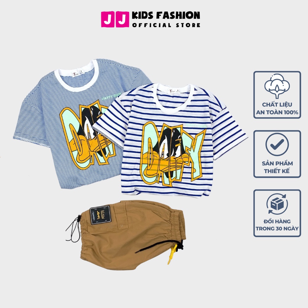 Bộ quần áo xuân hè cotton bé trai in hình cá tính, co giãn thoải mái full size [FREESHIP EXTRA] - JJ Kids Fashion