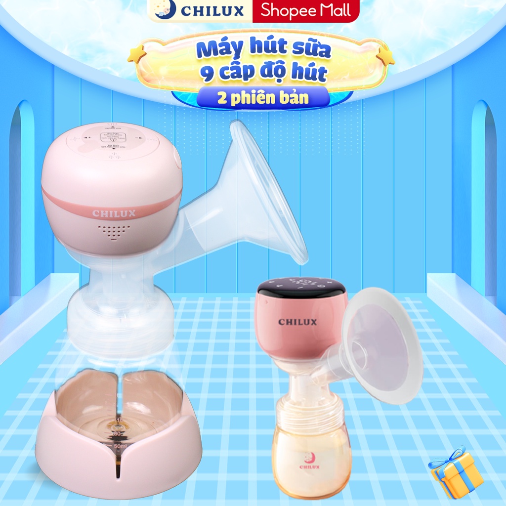 Máy hút sữa massage CHILUX thiết kế 9 cấp độ hút, thiết kế nhỏ gọn cao cấp, vận hành êm ái