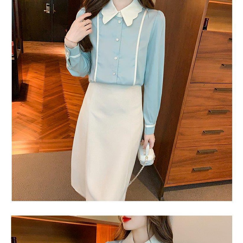 Áo Sơ Mi Chiffon Tay Dài Thời Trang Mùa Thu 2023 Mới Dành Cho Nữ