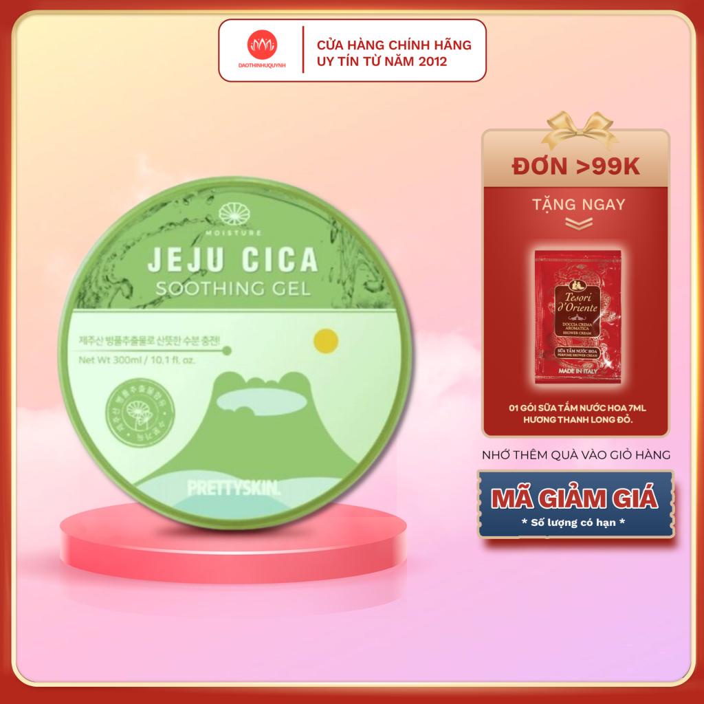 Gel Dưỡng Rau Má Jeju Cica Soothing Gel PrettySkin Dịu Nhẹ Da 300ml