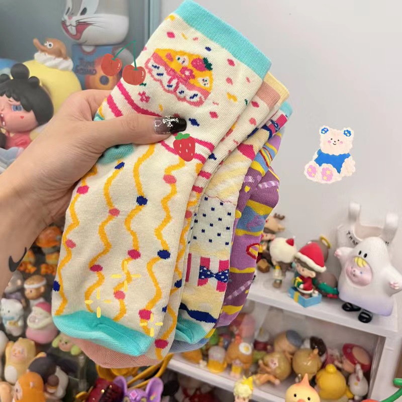 Đôi Vớ In Hoa Phong Cách Lolita Nhật Bản Thời Trang Mùa Xuân Hè Dành Cho Học Sinh