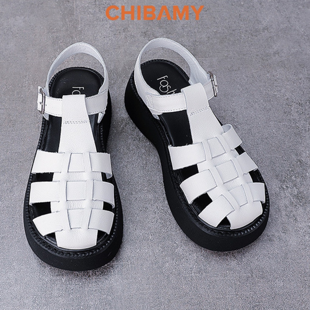 Giày Sandal Rọ Chiến Binh nữ đế PU siêu nhẹ 5cm CHIBAMY 3 nan mẫu mới