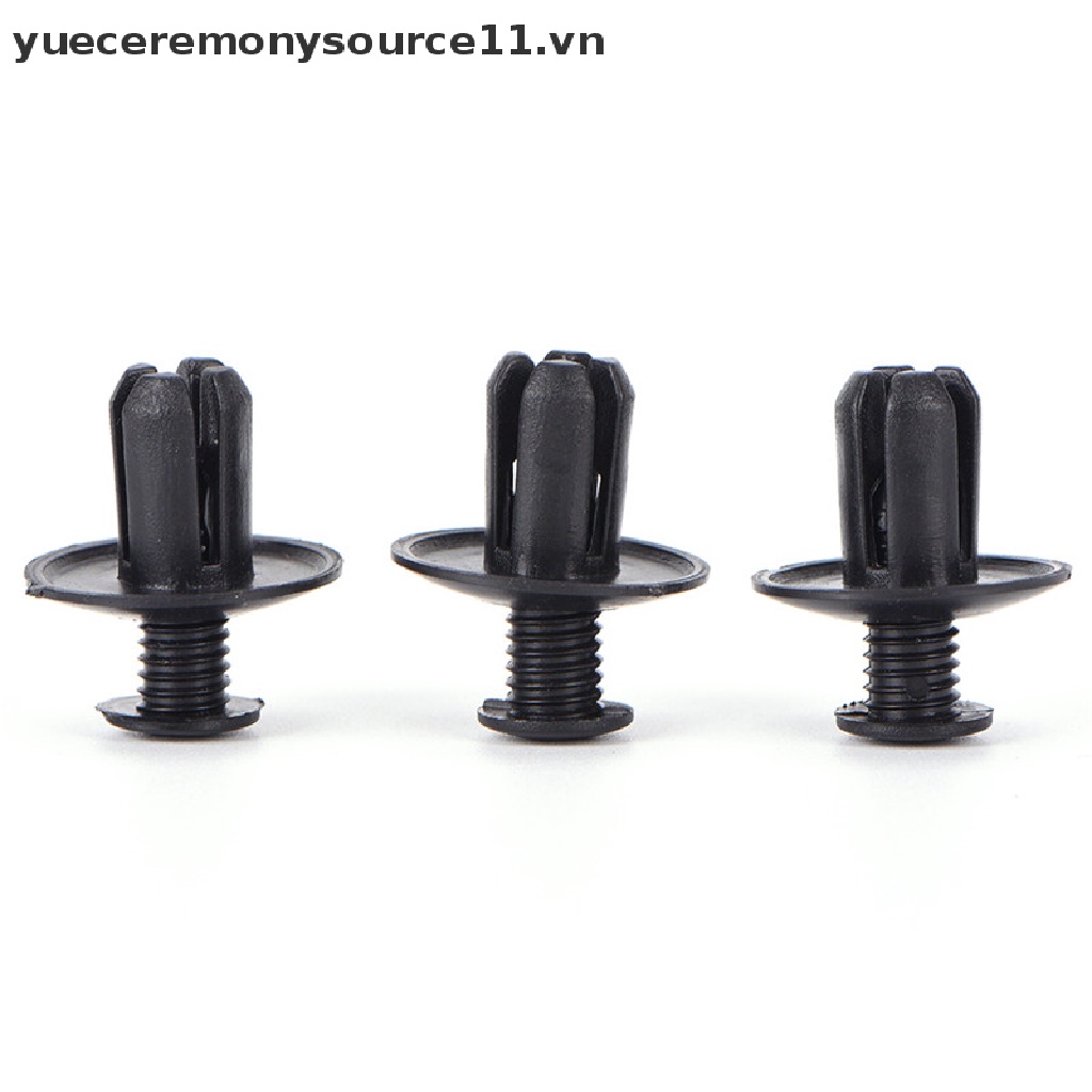 FENDER Set 50 Đinh Tán Nhựa Màu Đen 8mm Chuyên Dụng Cho Xe Hơi