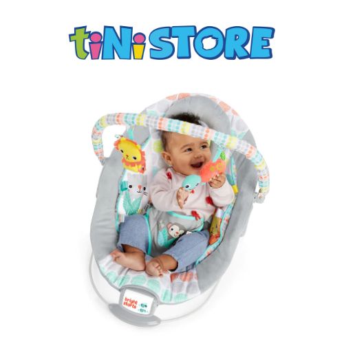 tiNiStore-Đồ chơi ghế rung họa tiết động vật hoang dã Bright Starts 11805