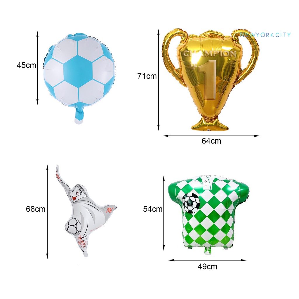 Bong Bóng Thể Thao Bằng Lá Nhôm Độ Co Giãn Cao Không Phai Màu Chủ Đề NY-Balloon Có Thể Tái Sử Dụng