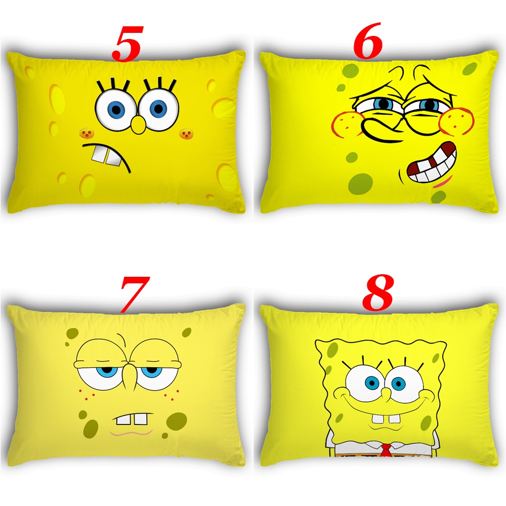 Vỏ Gối Hình Chữ Nhật Bằng Polyeste In Họa Tiết SpongeBob Và Patrick Ngôi Sao Một Mặt Trang Trí Nhà Cửa (Không Kèm Lõi)