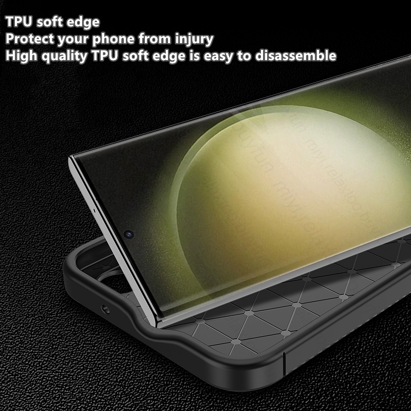 Ốp Điện Thoại Sợi Carbon Nhám Cho Samsung Galaxy S22 Ultra S21 S20 Plus Note20 S23 + S23 Ultra