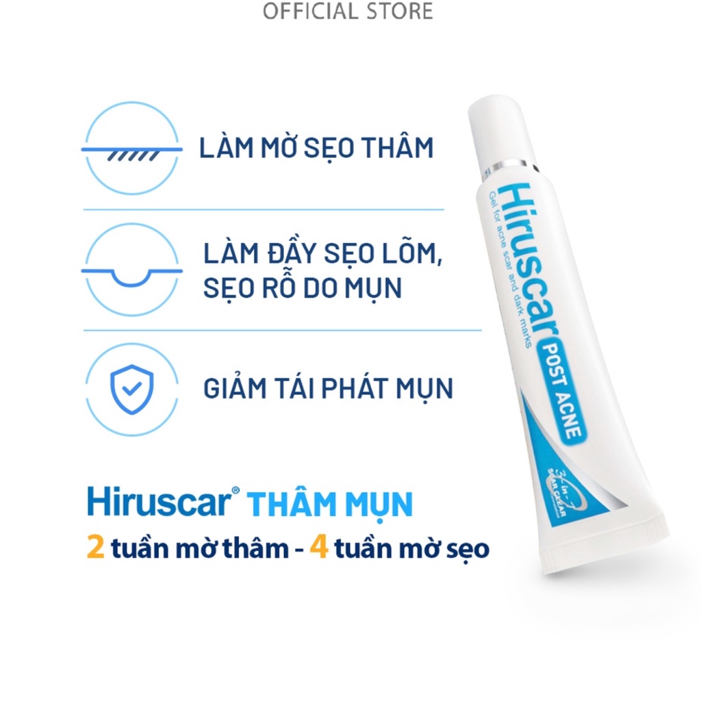 Gel bôi làm mờ thâm sẹo mụn và thâm mụn Hiruscar Post Acne 5g - Nhà Thuốc An Đức