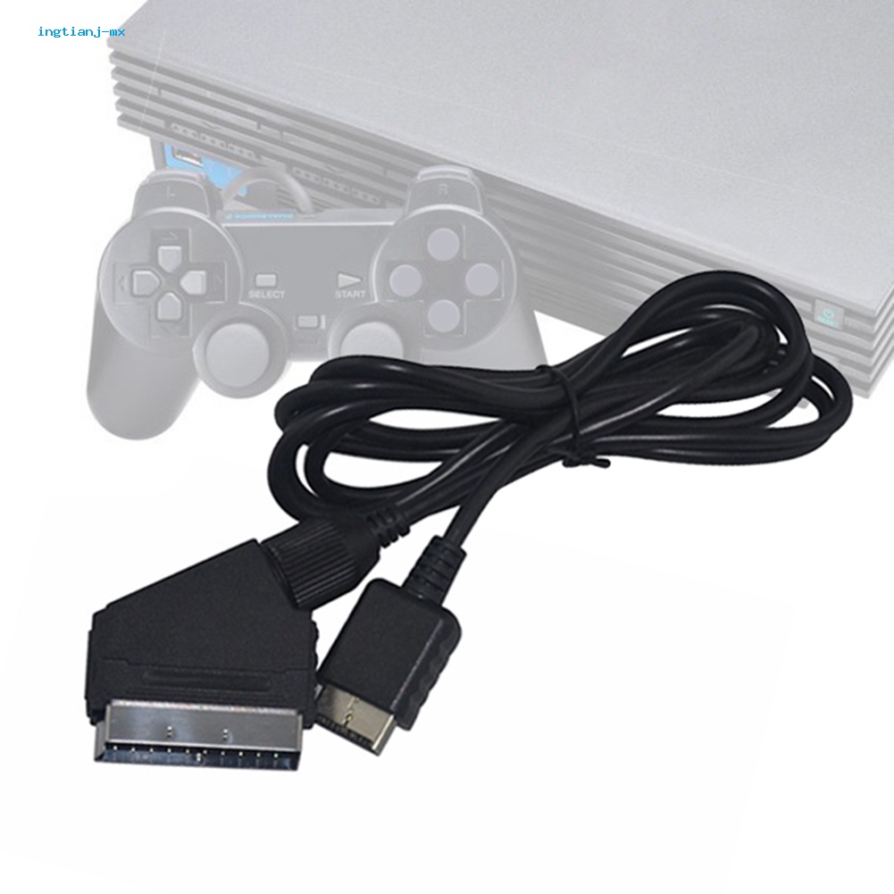 Dây Cáp Kết Nối TV Thay Thế 1.8m RGB Scart TV AV Cho Sony Playstation PS2 3