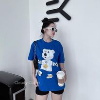 Áo Thun Gấu Xanh Cloudy Unisex phù hợp nam nữ 40-80kg Cotton 100%