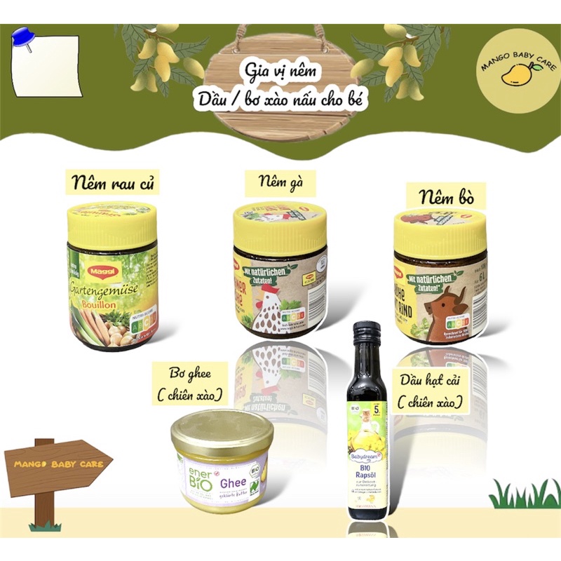 Gia vị nêm cho bé/ nguyên liệu hữu cơ