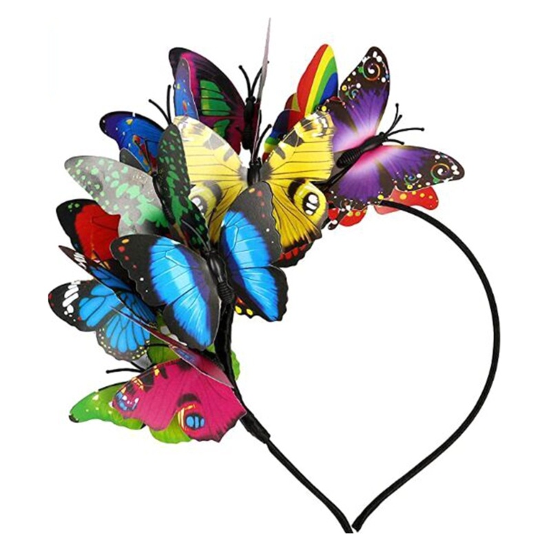 Flgo Băng Đô Cài Tóc Hình Bướm Bắt Mắt Dành Cho Cô Dâu