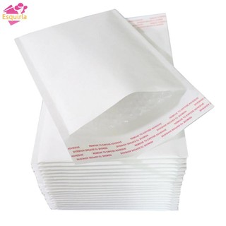 [Esquirla] 50 Kraft Bubble Mailers Túi vận chuyển thư tự niêm phong màu trắng