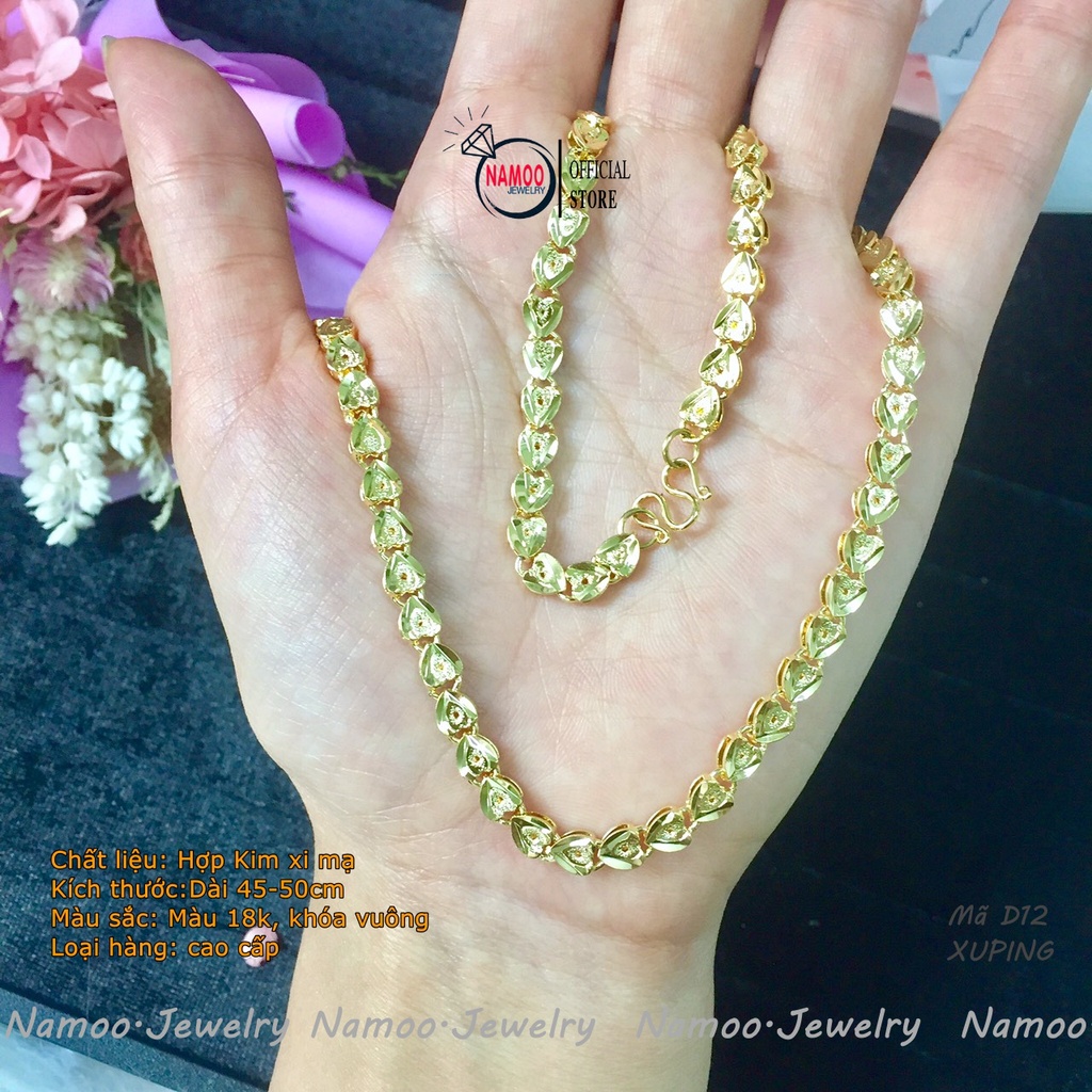Dây Chuyền Trơn Nữ D12 Bền Màu, Hàng Cao Cấp Dùng Hàng Ngày Bảo Hành 6 tháng
