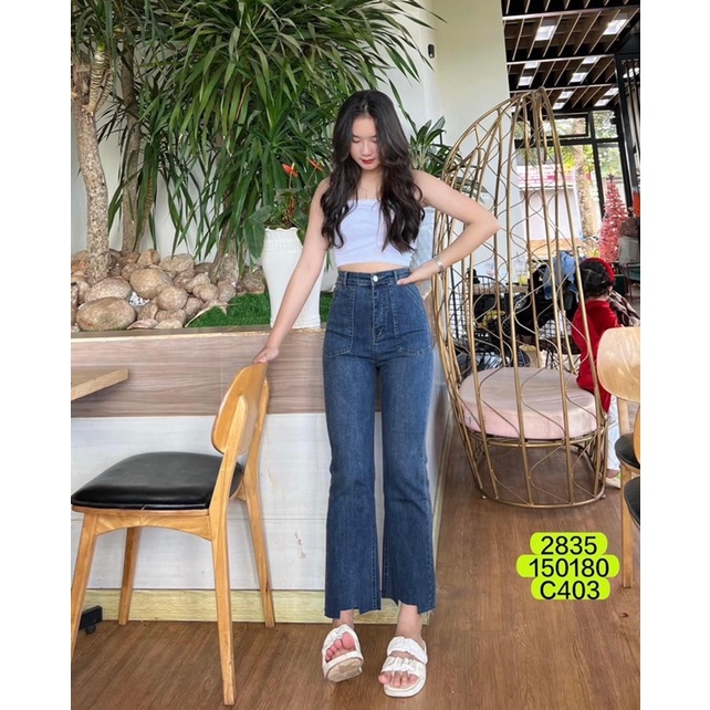 Quần Jeans Ống Đứng bigsize 60kg Đến 98kg Mặc Vừa Túi Hộp Lai U_Co Giãn Mạnh_Lưng Siêu Cao