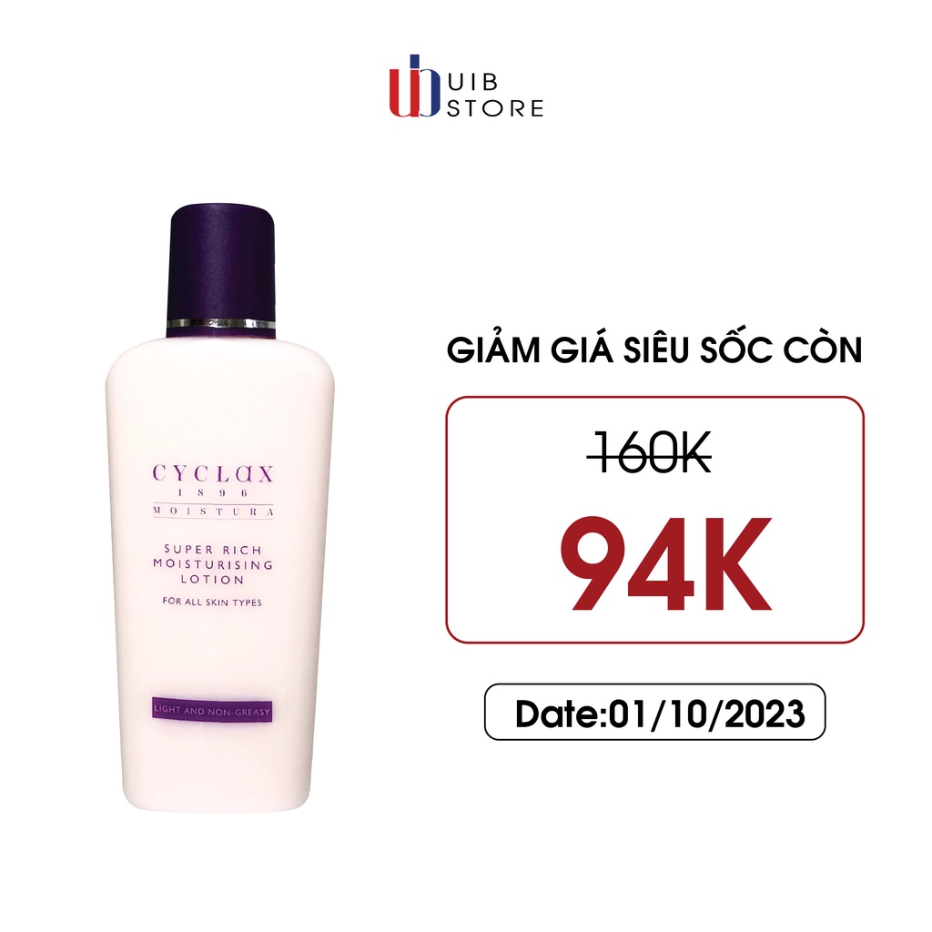 Lotion siêu dưỡng ẩm và phục hồi da CYCLAX 200ml ( EXP : 1/10/2023)