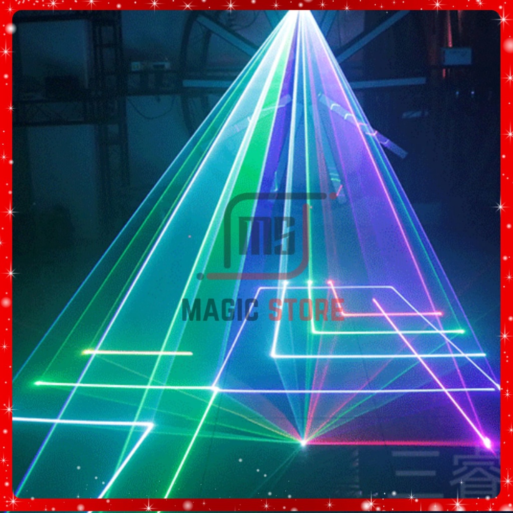 Đèn Laser Quét Tia Đèn Karaoke Laser RGB 1000 1 Cửa 7 Màu Đèn Sân Khấu Giá Sỉ