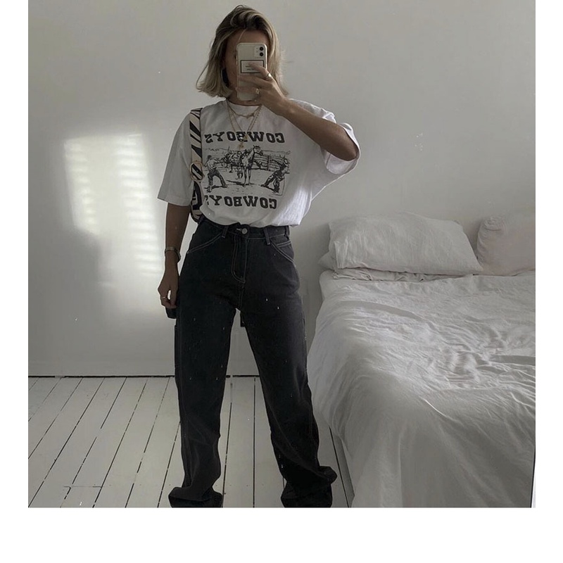 Áo thun Âu M Cowboys form rộng unisex  chất vải cao cấp phong cách đường phố streetwear