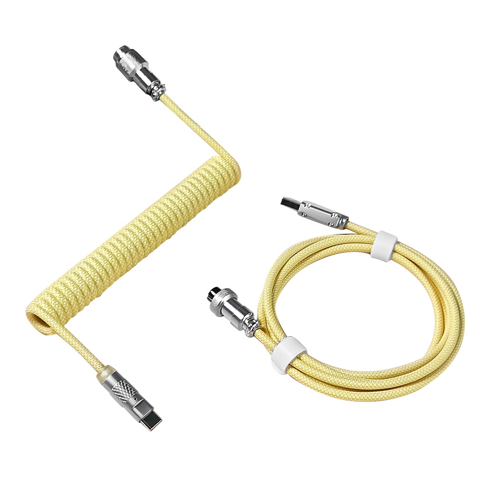 Dây Cáp Truyền Dữ Liệu Xoắn Ốc Type-C Sang USB Cho Bàn Phím Cơ