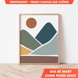 Tranh treo tường Mountain Scene Kids Room Mountain Themed Nursery Neutral Mountain Scene Multicolor Earth.