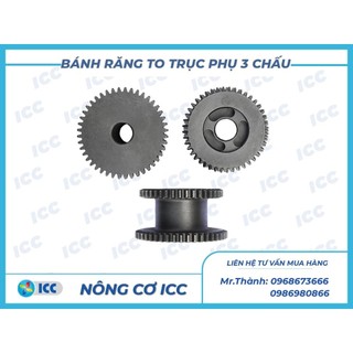 Bánh răng to trục phụ 3 chấu máy cày xới mini