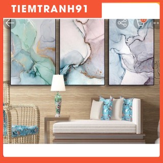 Tranh treo tường -  Bộ 3 bức canvas tổng hợp trừu tượng , tranh canvas giá rẻ