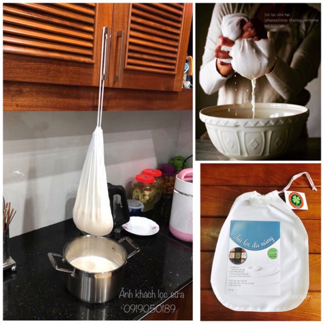 (Vải Tốt) Túi chuyên lọc sữa hạt, lọc trà sữa, làm đậu hủ - Sumishop2019