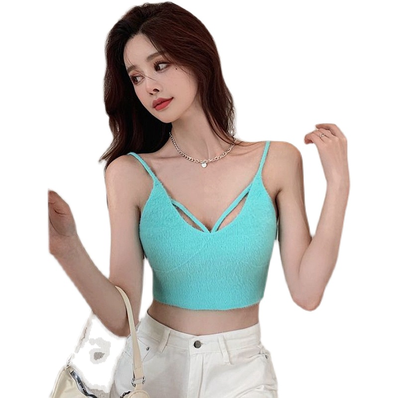 Áo Croptop Dệt Kim Hở Lưng Thời Trang Thu Đông Quyến Rũ Cho Nữ