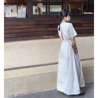 𝐎𝐡𝐢𝐨 𝐝𝐫𝐞𝐬𝐬 | 𝐦𝐢𝐫.𝐛𝐲𝐡𝐢 | đầm dài hở lưng linen gài nút hàn.