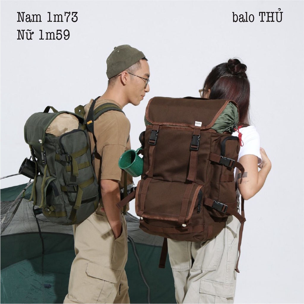 Balo THỦ - Backpack - nâu/rêu