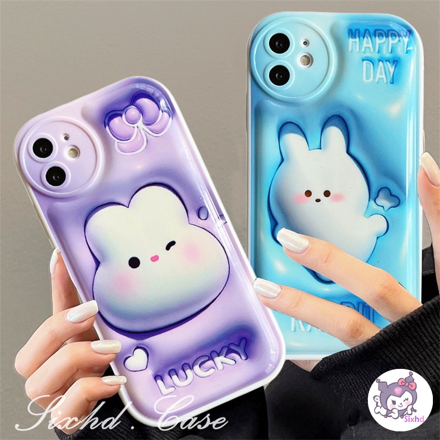 下架Ốp Lưng Điện Thoại cho OPPO A78 A77s A95 A57 A55 A16 A15 A17 A17K A76 A96 A74 A54 A53 A33 A7 A5s A3s A15s A32 A31 A12 A94 A93 A92 A77 A52 Reno 8T 8Z 7Z 6Z sixhd Ốp Điện Thoại Mềm Họa Tiết Thỏ May Mắn 3D Cho XJJJJ 下架