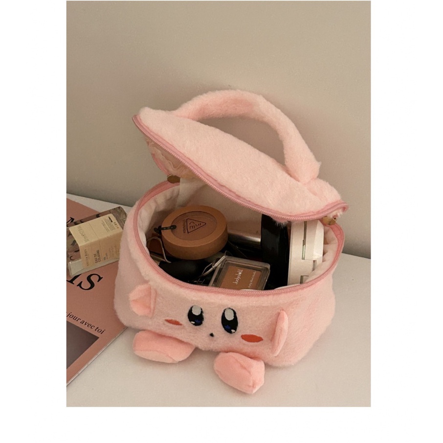 Túi Đựng Mỹ Phẩm Hình Vuông Cỡ Lớn Họa Tiết Ngôi Sao Kirby Dễ Thương