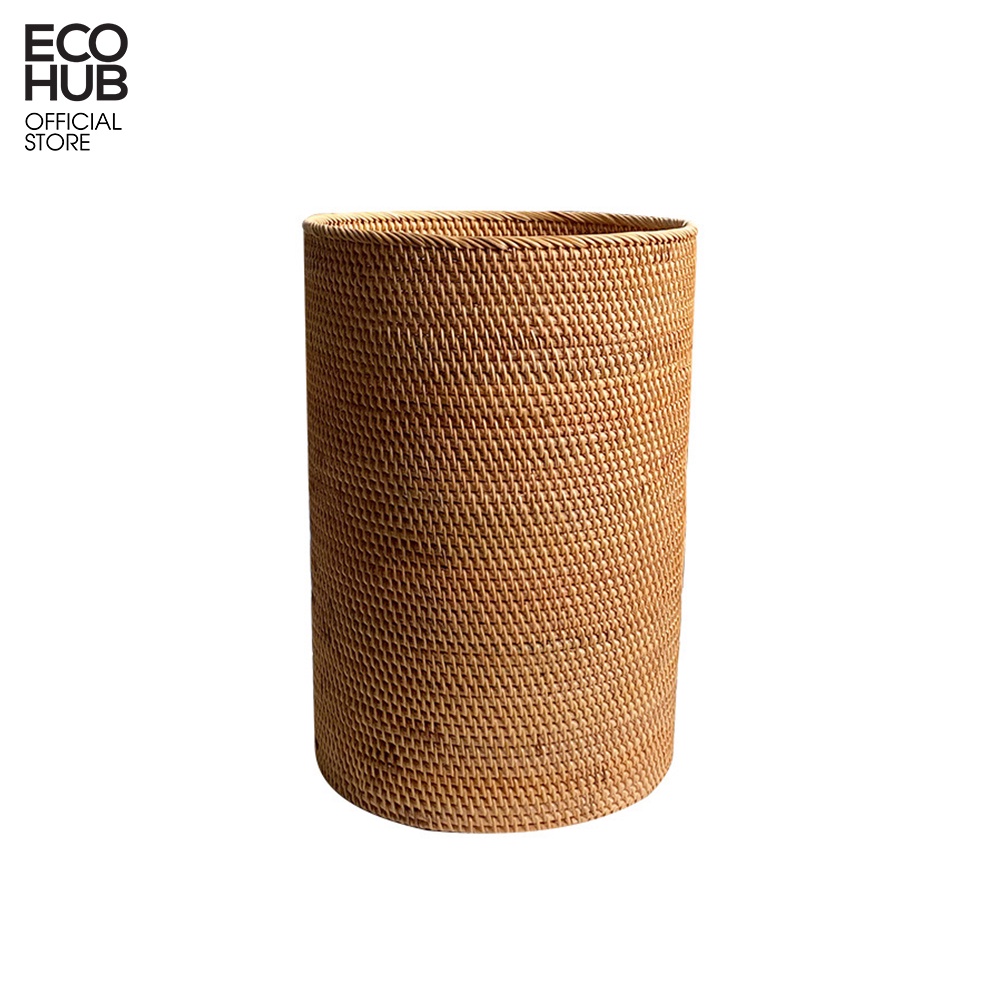 Giỏ mây đựng đồ hình trụ ECOHUB 28X22cm (Cylindrical Rattan Basket) E00315