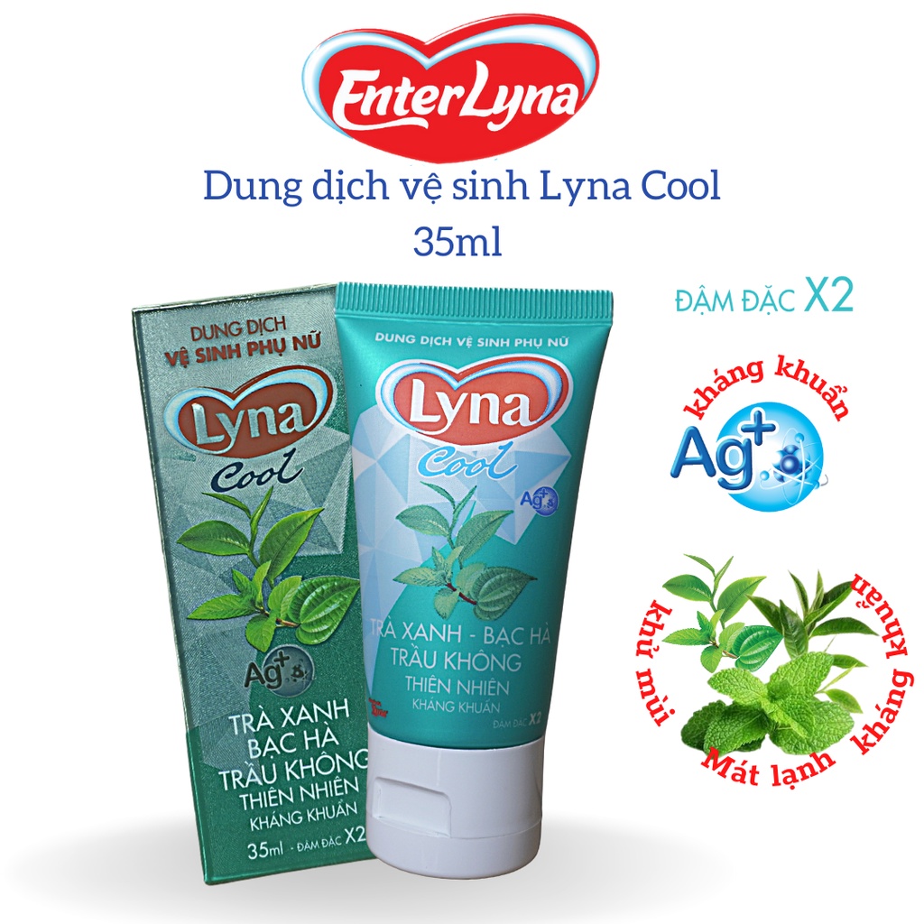 Dung dịch vệ sinh lyna cool tuýp 35ml chiết xuất trầu không trà xanh bạc - ảnh sản phẩm 1