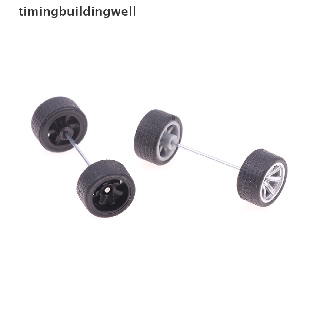 Bộ 4 Bánh Xe Cao Su Tỉ Lệ 1: 64 Dành Cho Mô Hình Xe Hơi
