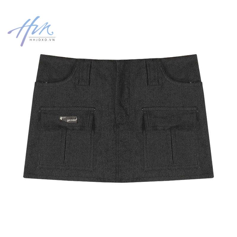 Hhjdxd He Chenxi Váy Ngắn Ôm Dáng Màu Xám Phong Cách Mỹ 2022 Quyến Rũ Cho Nữ