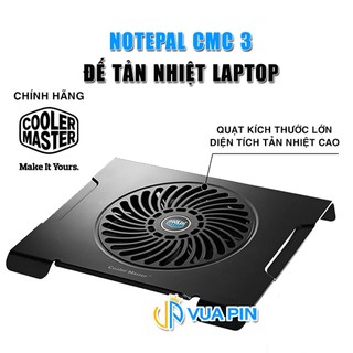 Đế quạt tản nhiệt laptop máy tính bảng chính hãng Cooler Master Notepal CMC3